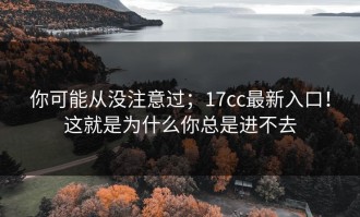 你可能从没注意过；17cc最新入口！这就是为什么你总是进不去